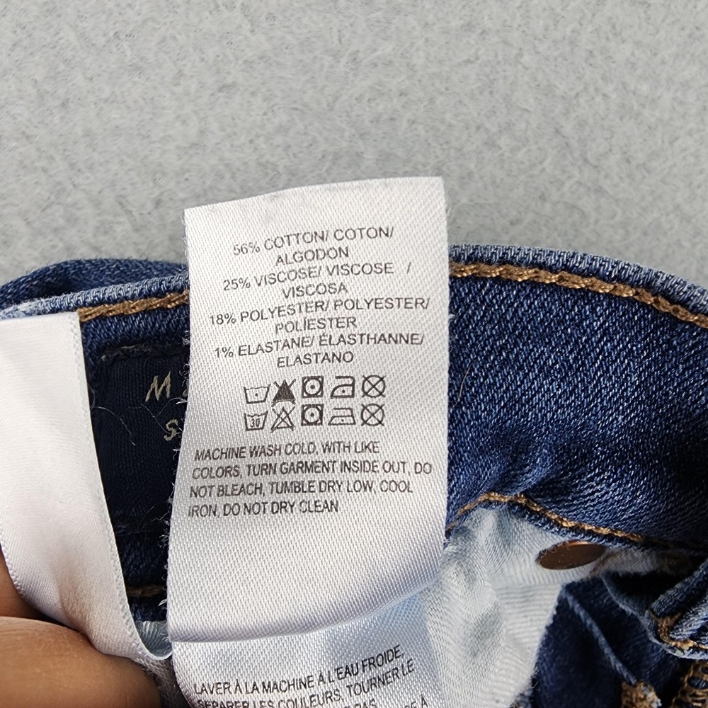 Lucky Brand Mid Rise Skinny Ava Ankle Jeans Womens 0/25 Blue Raw Hem Stretch - Picture 7 of 15